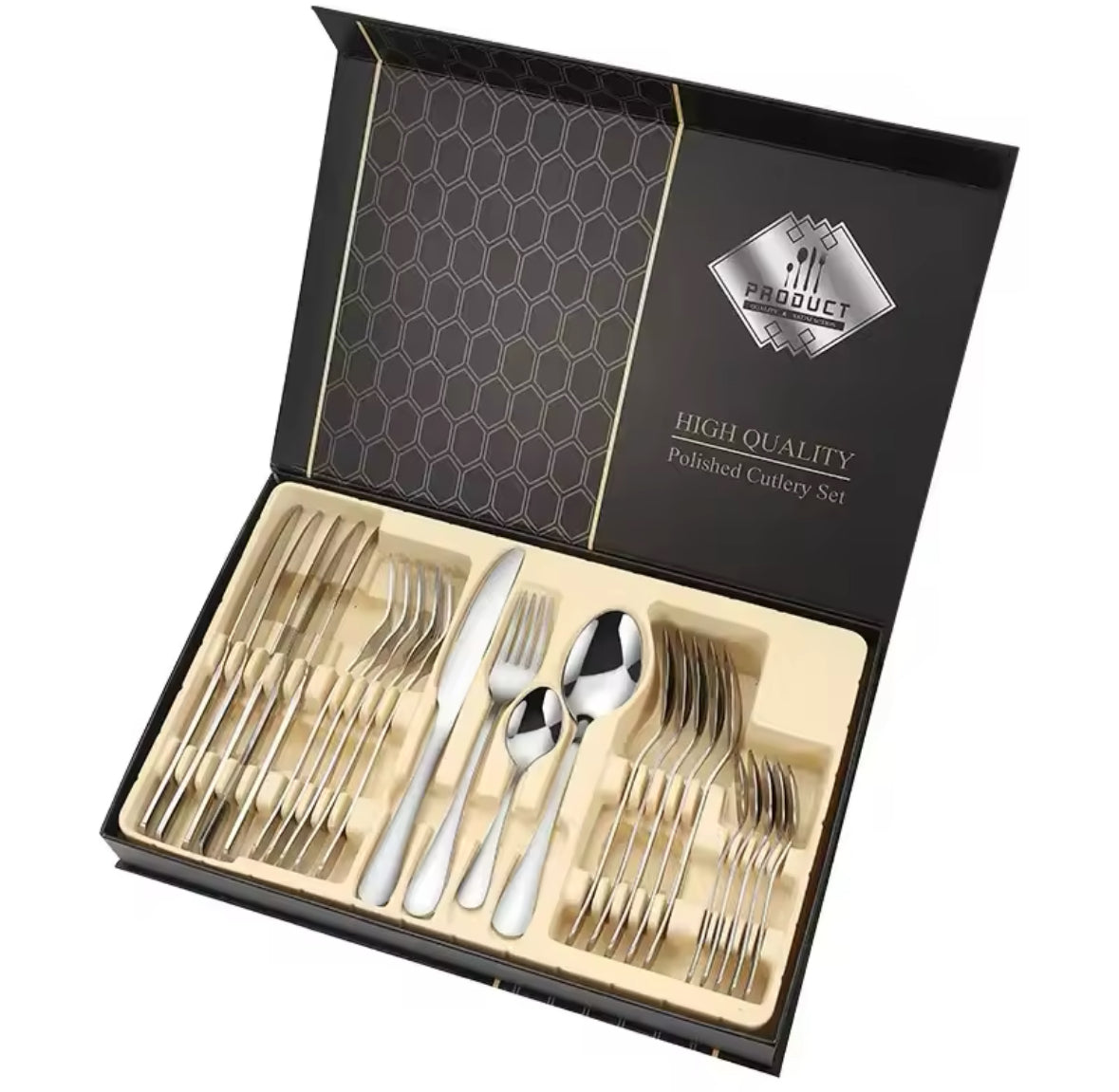 24-Piece Stainless Steel Cutlery Set