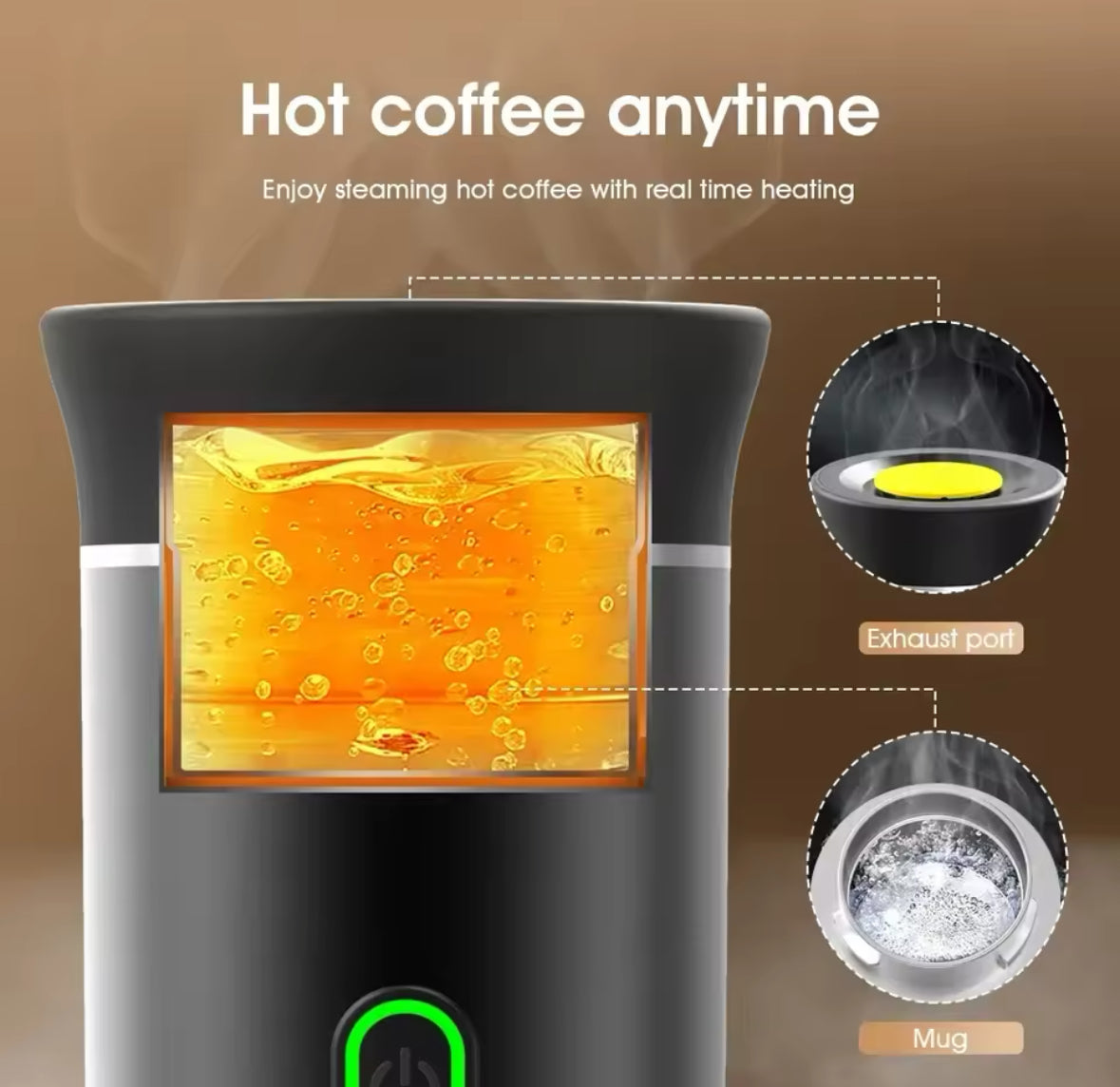 Mobile Espresso Machine with Heating Function