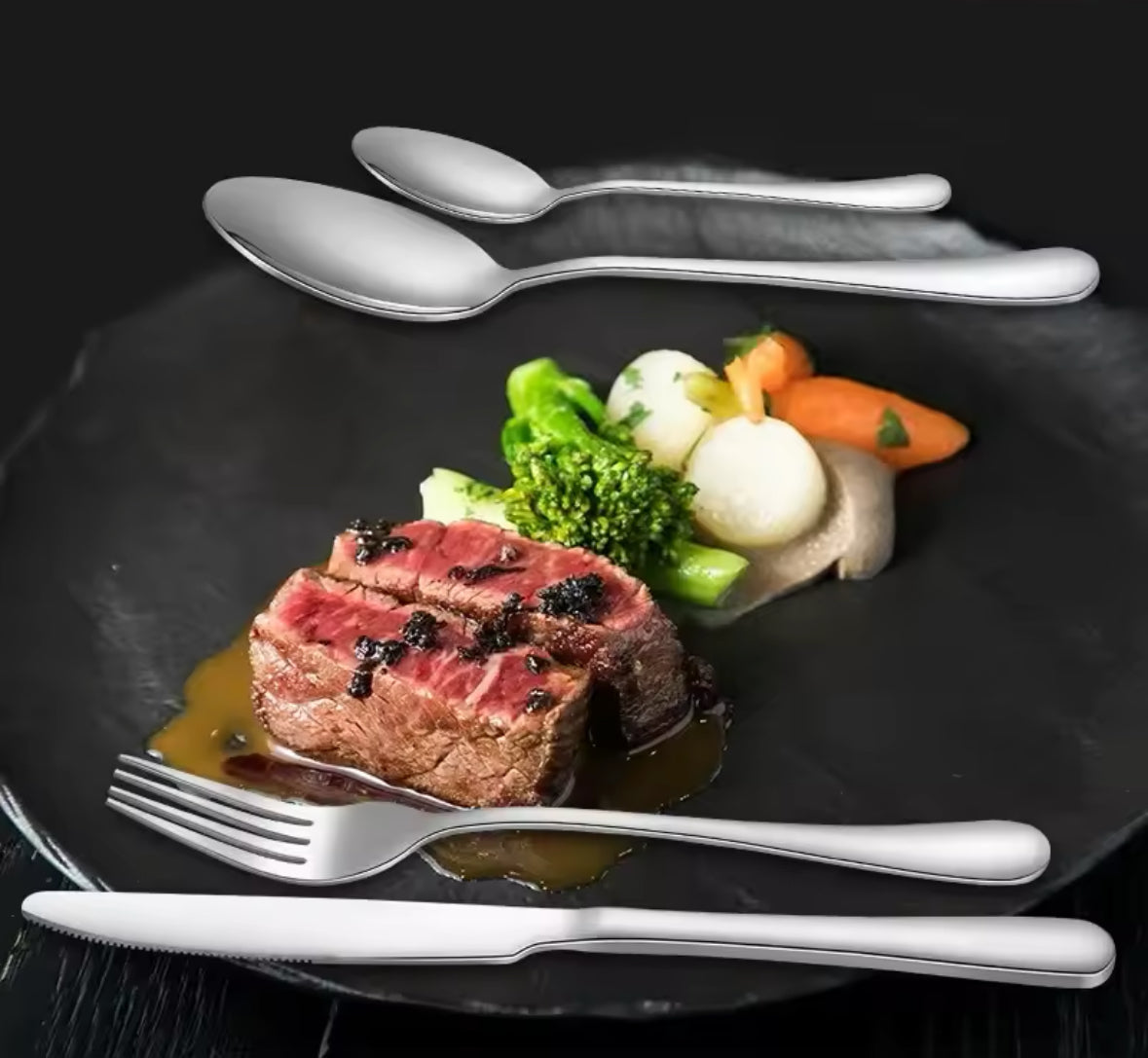 24-Piece Stainless Steel Cutlery Set