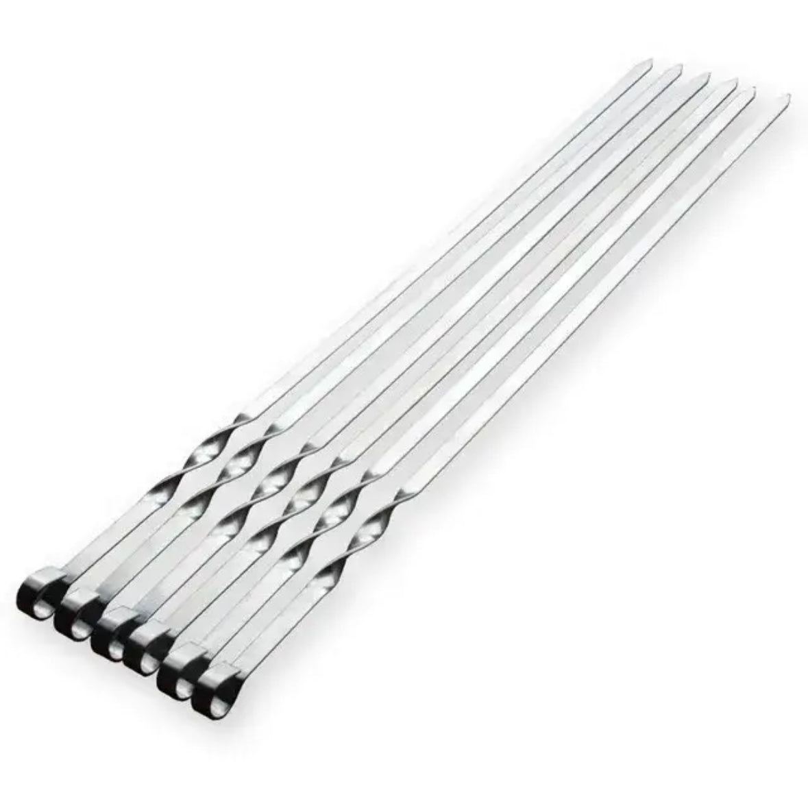6 Stainless Steel BBQ Skewers