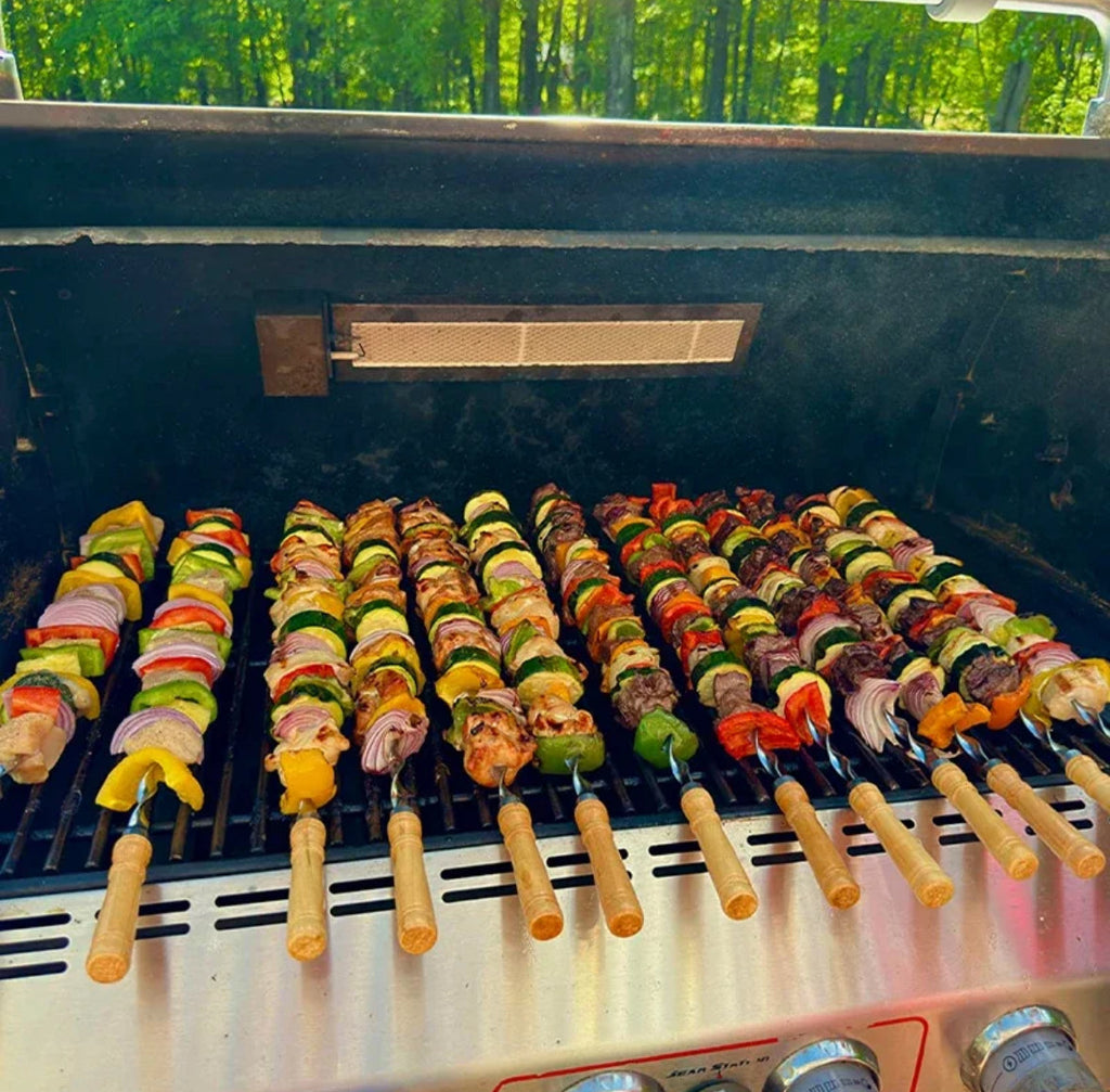 6 Edelstahl BBQ Grillspiesse