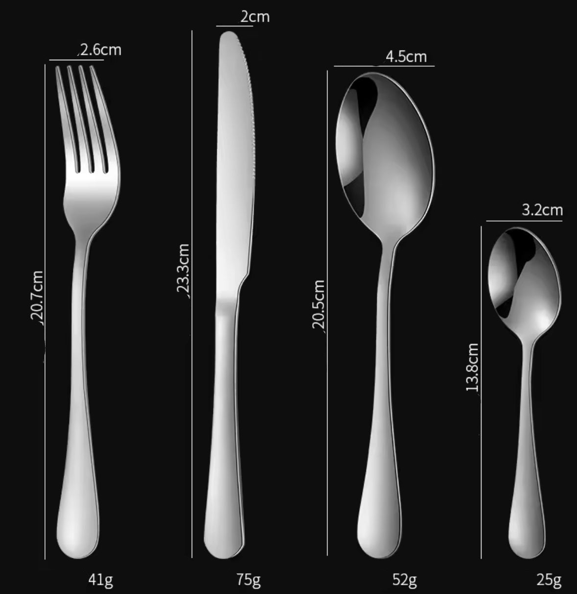 24-Piece Stainless Steel Cutlery Set