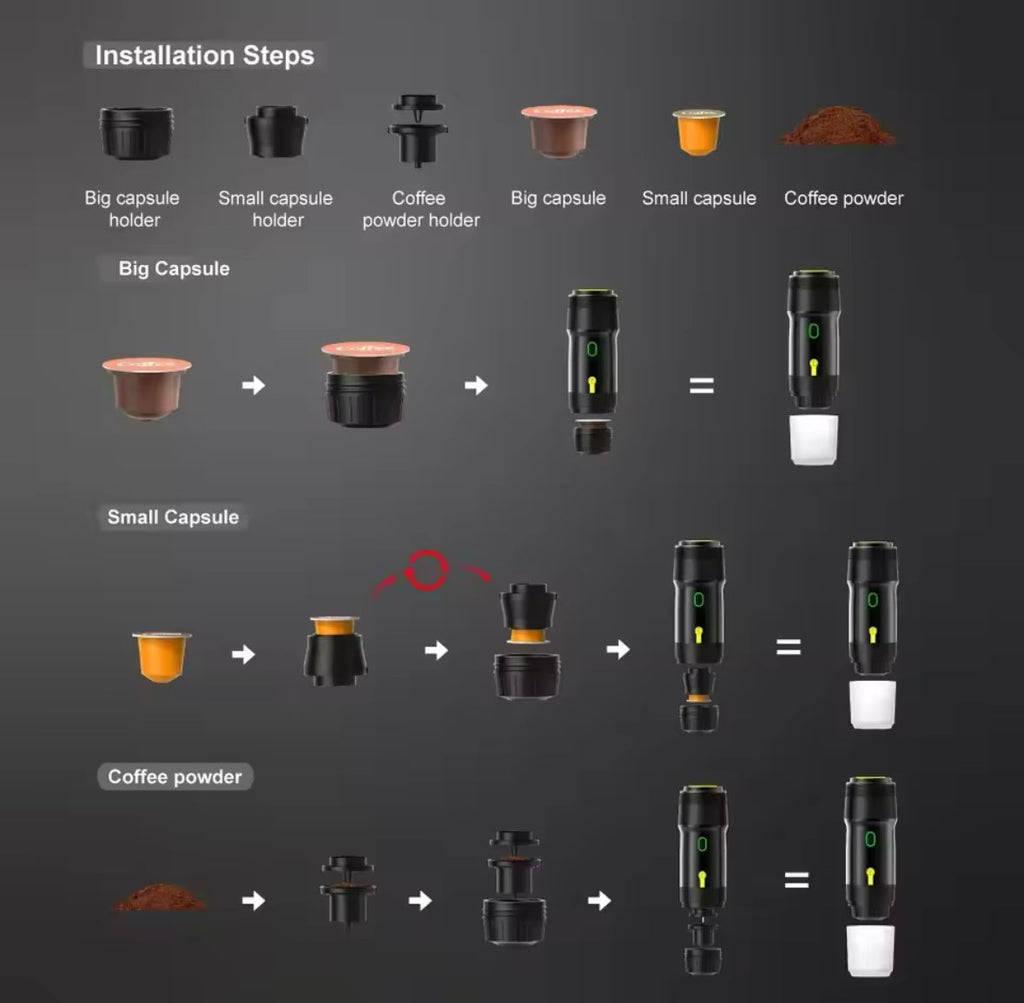 Mobile Espresso Machine with Heating Function